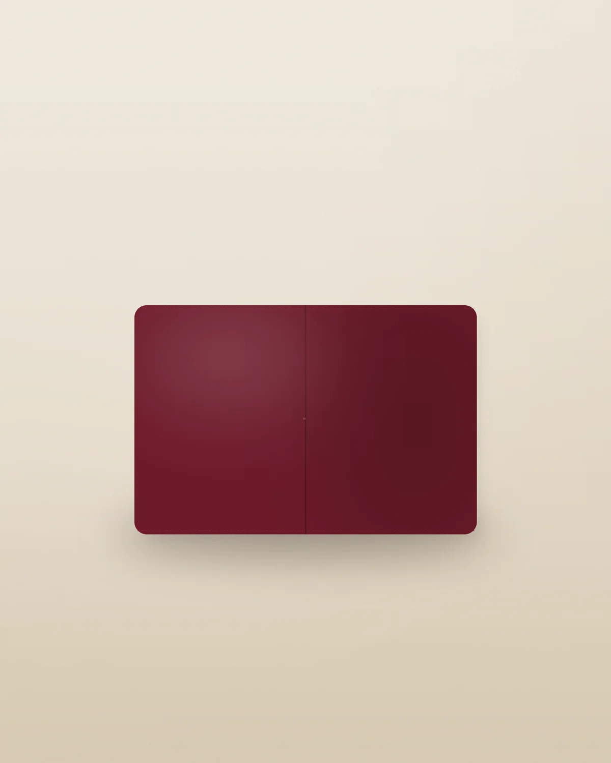 Bifold Leather Wallet in Maroon