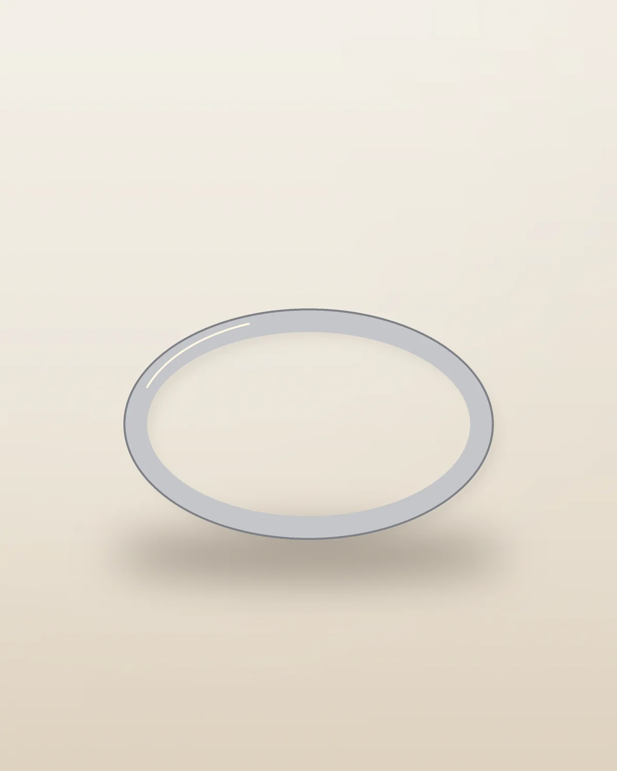 Classic Gold Bangle in Silver