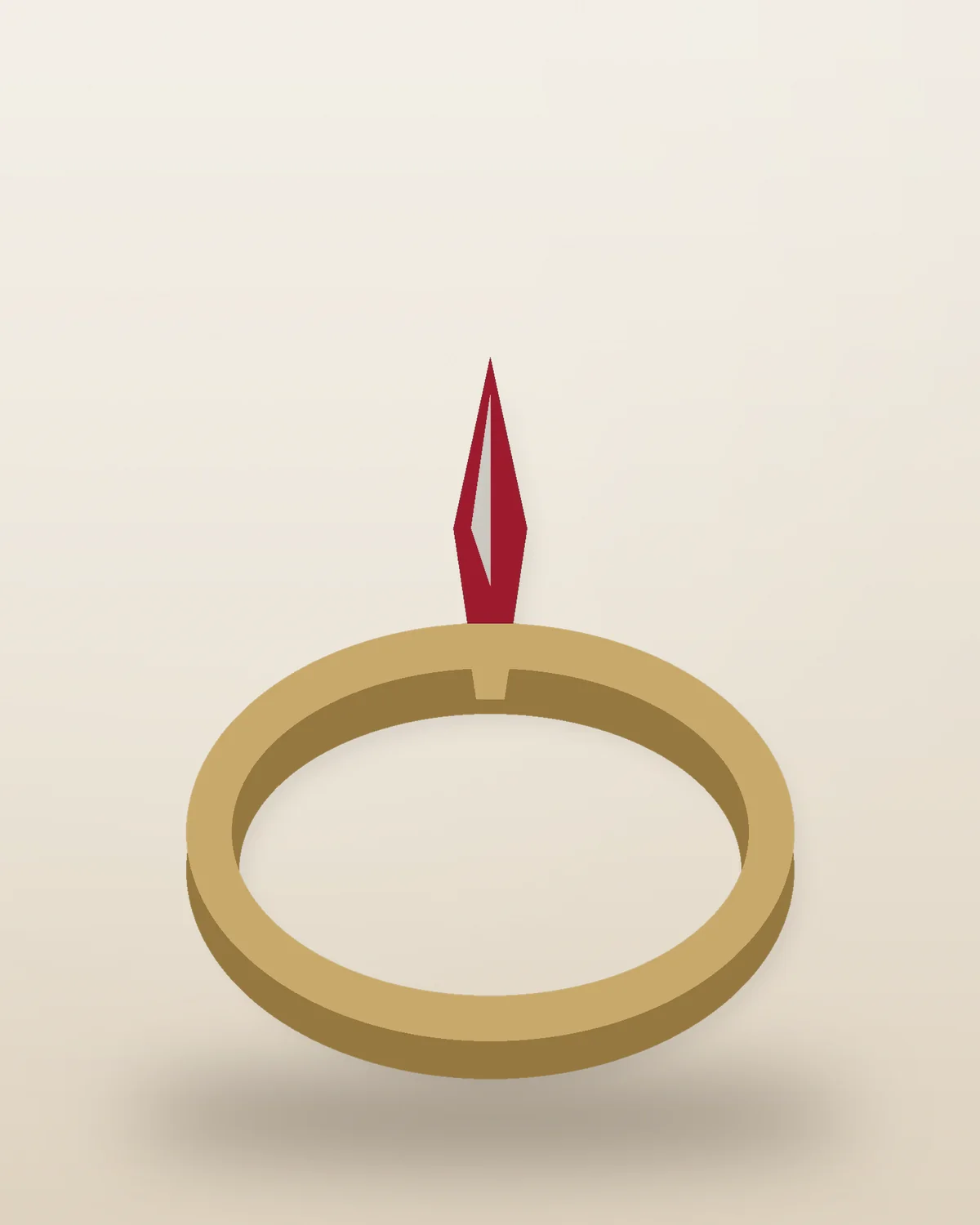 Ruby-Tone Statement Ring — detail