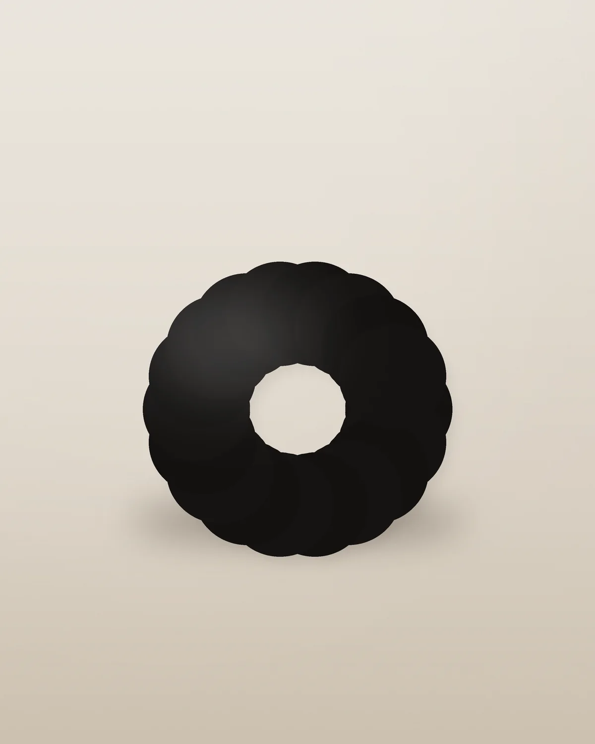 Satin Scrunchie Set of 3 in Black
