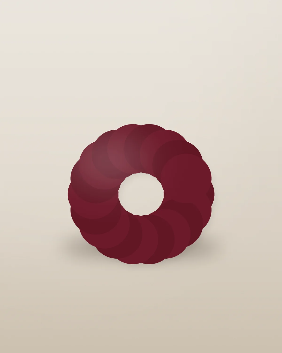 Satin Scrunchie Set of 3 in Maroon