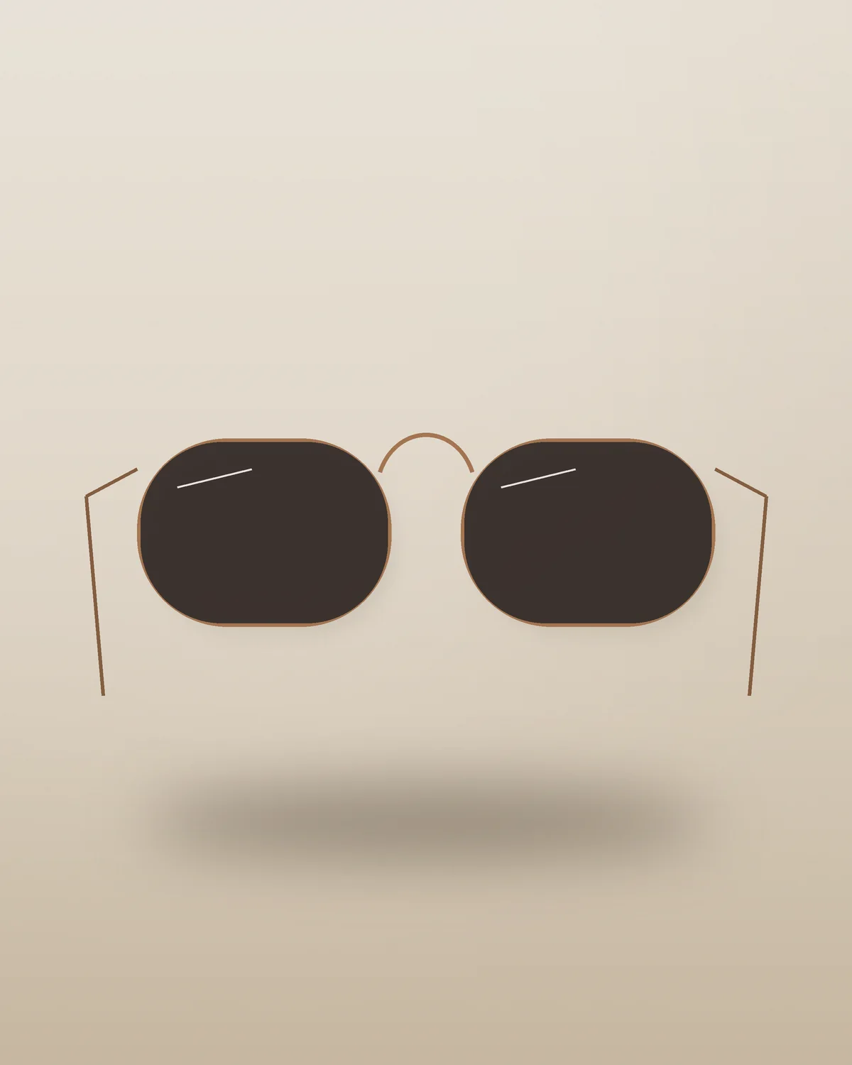 Sundarbans Oversized Square Sunglasses in Tan